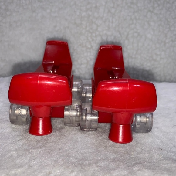 Build-A-Bear skates 2 pairs glitter multi colored and red with clear wheels - Picture 9 of 16